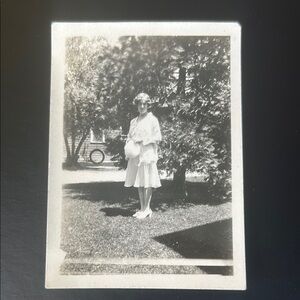 Vintage 1920s Woman Black and White Photograph